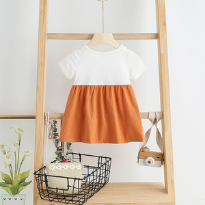 Vestido de Verano para Niña, Diseño de Princesa, Color Verde y Naranja, Antiencogimiento, con Estampado Adorable, Nuevo, al Mejor Precio - Product Image 5