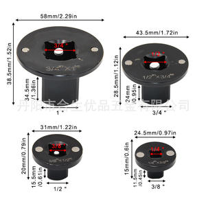 Juego de adaptadores de manga para taladro Mr Drill, óxido negro de grado industrial hexagonal de 1/4 pulgadas para mantenimiento de equipos - Product Image 1