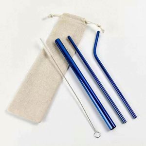 Pailles réutilisables en acier inoxydable 304, ensemble de pailles personnalisées avec brosse pour les fêtes, multifonctionnelles - Product Image 2