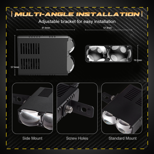 Nuevos Focos LED Todoterreno Ajustables de 360° para T2, 80W 8000LM IP68 12V Antideslumbrantes para Iluminación Exterior de 4x4, ATV y Motocicletas - Product Image 4