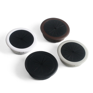Round <b>Desk</b> Cable Hole Cover Dustproof ABS Plastic Detachable Non Slip For Earphone <b>Electric</b> Wire Living Room Use - Product Image 1