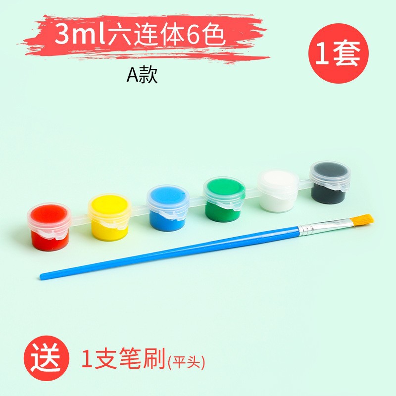 Pinceau à tête plate pigmentée de 3 ml