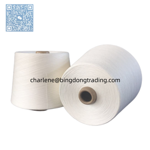 Màu <span class=keywords><strong>Polyester</strong></span> triko iplik dệt túi may quay <span class=keywords><strong>100</strong></span>% <span class=keywords><strong>yizheng</strong></span> sợi làm sáng SD sợi nguyên 20/3 Trắng - Product Image 6