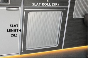 黒色シルバー家具プラスチック押出成形材 PVC ABS スラット RV スパイラルキャビネットローラーシャッター キャップボードドア用 650x500mm - Product Image 6