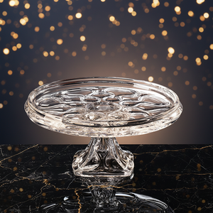 37.8cm ocean with base hollow flower Home Decoration Wedding crystal glass Candy Storage Container Glass Candy fruit bowl - Product Image 1