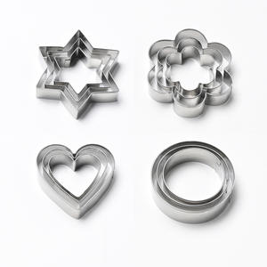 Stainless Steel <b>Cookie</b> Cutter Set 12Pcs Heart Star Flower Round Mold For Baking <b>Cookies</b> Cake DIY <b>Tools</b> - Product Image 2