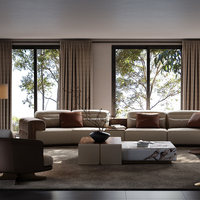Canapé en cuir véritable minimaliste moderne, ensemble de canapés de salon de luxe italien haut de gamme, structure en bois, finition mate, avec rangement