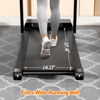 Cinta de correr plegable con asas para el hogar, 2.5HP plegables de cintas de correr, capacidad de 300 libras, almohadilla para caminar con manillar