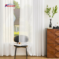 ARODDY Rideau en voile de polyester à mailles fines, diffuseur de lumière douce, qualité supérieure, sur mesure, 132*274cm, pour chambre d'enfant