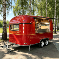 Remorque de restauration mobile personnalisable pour pizzas, burgers, tacos, glaces, café, avec cuisine complète