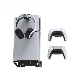 Support mural nouvelle tendance pour <span class=keywords><strong>Ps5</strong></span> Slim/<span class=keywords><strong>ps5</strong></span> (disque et numérique), support mural en acier avec 1 support de casque et 2 crochets de contrôleur - Product Image 1