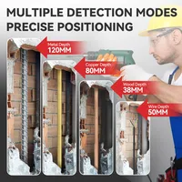 Detector de Metales NF-518S, Escáner de Pared Subterráneo, Detector de Madera, Rastreador de Cables, Telémetro Láser Digital