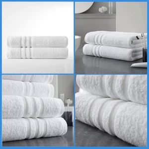 Adults 100% Cotton Woven <b>Bath</b> <b>Towels</b> 70x140cm Eco-Friendly Shower <b>Towel</b> <b>Set</b> Bleach Safe for Hotel Use - Product Image 4