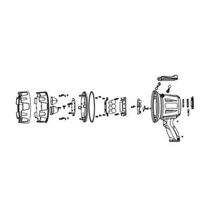 निविड़ अंधकार 1500 लुमेन उच्च शक्ति मशाल के साथ समुद्री सर्चलाइट रिचार्जेबल बैटरी संचालित सर्च लाइट लंबी बीम दूरी - Product Image 2