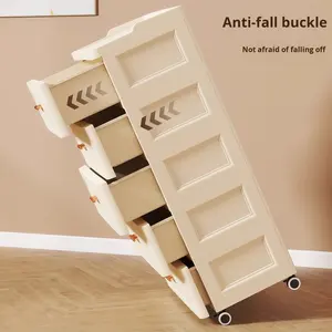 Gabinete De almacenamiento multifuncional multicapa De diseño moderno De plástico PP grueso De 65cm Organizador De Ropa De bebé - Product Image 3