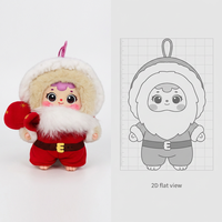 Boîte Mystère de Pendentifs Personnages Bonhomme de Neige en Peluche Mignons pour Sac à Dos, Collection Noël Personnalisée