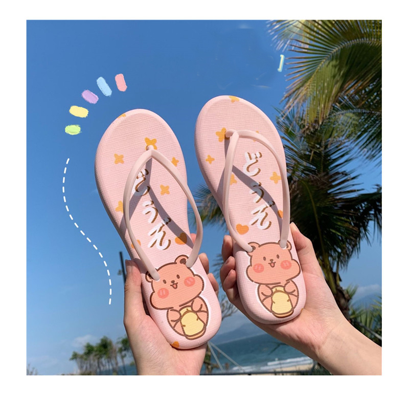 Outdoor Filp Flops Women PVC Rubber Summer Beach Flip-flops Slippers Wholesale