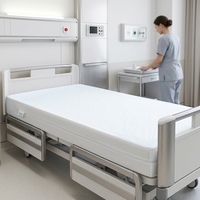 Protecteur de matelas imperméable respirant de luxe, anti-acariens, en tissu imperméable, taille personnalisée et couleur blanche, avec fermeture éclair