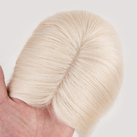 Perruques sans colle en cheveux naturels, directement de l'usine, Topper pour femmes avec clips, Perruque en cheveux naturels vierges européens avec dentelle en V, pour salons et grossistes