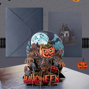 Tarjeta Pop-Up 3D Hecha a Mano con Diseño de Calavera, Rosa Roja y Cadena para el Día de Muertos - Product Image 3