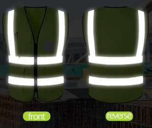 Venta caliente de seguridad de varios tamaños de alta visibilidad de seguridad reflectante chaqueta Industrial aeropuerto motocicleta tráfico Reflector chaleco - Product Image 5