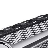 Grille de calandre supérieure avant noir/argent grille de course de pare-chocs avant pour Mercedes pour Benz classe C W205 C200 C250 C300 C350 2015-2018