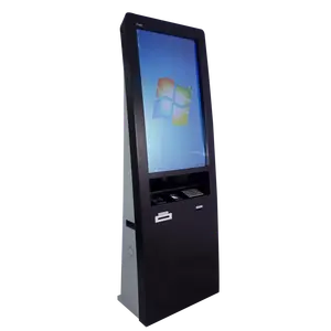 Pantalla LCD de publicidad de pie, quiosco/señalización con impresora de recibos y pantalla táctil, funciones todo en uno