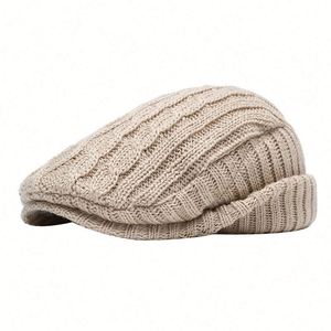 Nouveau Béret en Coton Tricoté Hiver 2024 pour Femme, Doublure Polaire, Protège-Oreilles Chauds, Chapeau Ivy pour Homme et Femme - Product Image 1