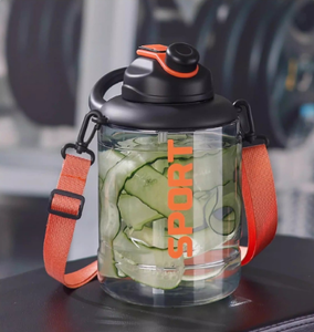 Botella de Agua de Plástico de Lujo 2026 de 2200ml al por Mayor con Logotipo Personalizado, Vaso Transparente con Asa de Lazo para Estudiantes, Gimnasio y Deportes - Product Image 2