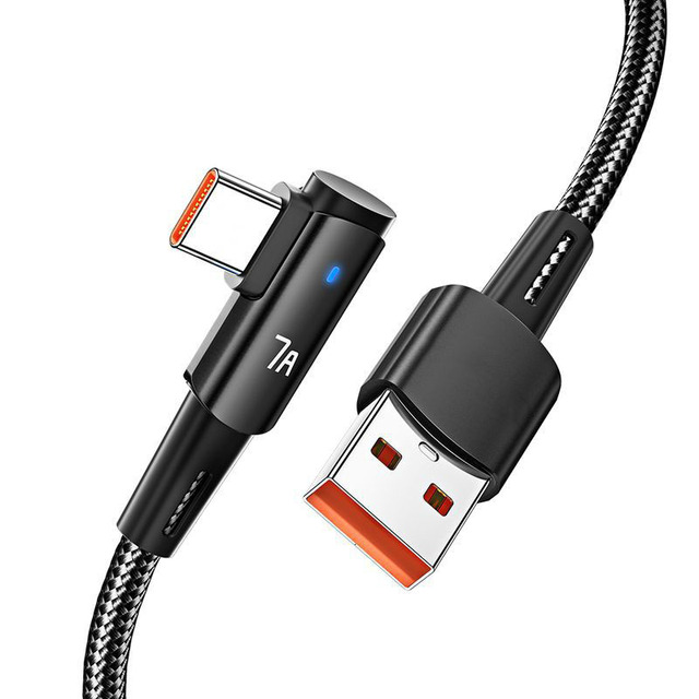 100W USB Type C to USB C Cable 90 Degree Angle