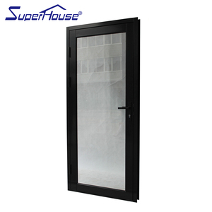 Kasırga geçirmez darbe kapılar termal mola rüzgar geçirmez dış alüminyum üçlü camlı menteşeli cam kapi - Product Image 4