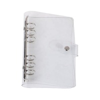 Classeur en PVC à feuilles mobiles transparent A4 A5 A6 A7 Planificateur à 6 anneaux Classeur budgétaire en PVC A6