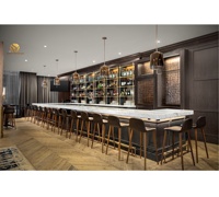 Comptoir de bar commercial sur mesure pour pub et club, design vintage, vente directe usine