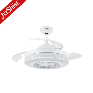 Ventilador de Techo LED 1stshine, Color Blanco Elegante, Venta al por Mayor de Fábrica, Bajo Consumo, Ventilador de Techo Retráctil con Luz - Product Image 1