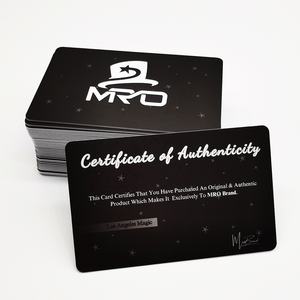 Fabrika özel baskı plastik NFC 13.56Mhz NFC çip ile özgünlük kartı belgesi - Product Image 1