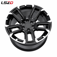 Jantes en alliage tout-terrain LSZD 22 24 pouces 6x139.7 noir argent pour Toyota Ford Chevrolet