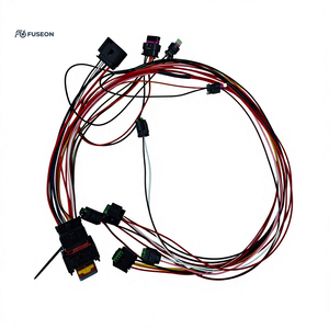 Faisceau de câblage de capteur de carrosserie automobile, multi-branques, avec gaine tressée, faisceau de câblage personnalisé, usine OEM, 12V 24V - Product Image 1