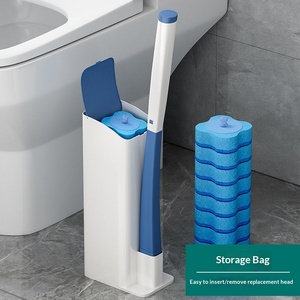 Brosse de nettoyage jetable en plastique pour toilettes domestiques, puissante pour éliminer les taches, avec clip simple, manche long nordique, ensemble - Product Image 2