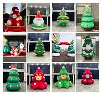 4M Riesiger Aufblasbarer Weihnachtsbaum Wasserdichtes Oxford-Gewebe Aufblasbarer Weihnachtsbaum für Außen-Weihnachtsdekoration
