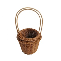 Mini paniers de rangement en rotin et PP, paniers à fleurs, paniers cadeaux, paniers à fruits, paniers à œufs de Pâques en osier avec poignées
