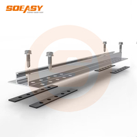 SOEASY Pemasangan Mudah 5KW 10KW 15KW Braket Pemasangan Rel Surya Aluminium Atap Logam Panel Surya Profil Aluminium Rel Mini