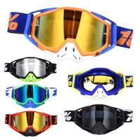 Lunettes de motocross en gros, anti-vent, anti-buée, protection UV, en polycarbonate, toutes saisons, taille unique, pour moto tout-terrain et course sur route