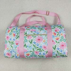 Élégant pour fleurs roses feuilles imprimer sac polochon Sport Weekender grande capacité étanche fermeture éclair lavable voyage bagages sacs - Product Image 2