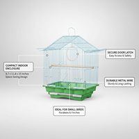 Grande cage à oiseaux en métal, cage à perroquets avec loquet fiable, petit enclos intérieur pour animaux de compagnie pour appartements, fournisseur en gros