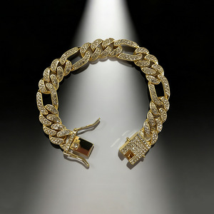 Accesorios de Moda, Collar de <span class=keywords><strong>Cadena</strong></span> Cubana para Hombre y Mujer, Chapado en Aleación, Estilo Hip Hop - Product Image 4
