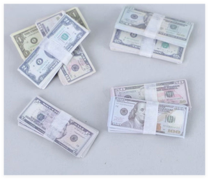 Papier-monnaie réaliste billet de banque monnaie US Dollar australien Livre Euro Won coréen Franc suisse Rouble maison de poupée jouer enfant jouet - Product Image 1