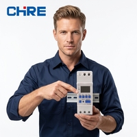 CHRE THC15A Mini 12V DC Digital Portabel Ramah Lingkungan Bahan PC Pengontrol Bel Dering Timer Detik Sakelar Harian Dapat Diprogram 16A