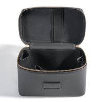 Nouvel Organisateur de Voyage Grande Capacité Portable pour Pinceaux de Maquillage, Trousse de Toilette en Cuir PU, Sacs Cosmétiques Couleur Noire