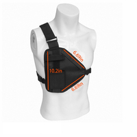 Sac de poitrine unisexe, harnais d'épaule, étui radio, sacoche réglable, gilet porte-équipement, sac pour talkie-walkie, fermeture éclair 58