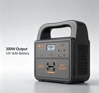 Générateur Solaire 300W à Onde Sinusoïdale Pure, Station d'Énergie Portable, Inverseur PV MPPT, Démarreur d'Urgence, UPS, Lampe Torche pour Extérieur